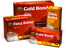 Поступил в продажу чай Gold Bond, для которого агентством Omnibus был модернизирован дизайн упаковки